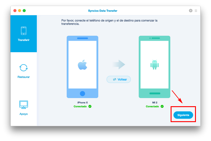 Vamos a aprender cómo usar Syncios Data Transfer ahora