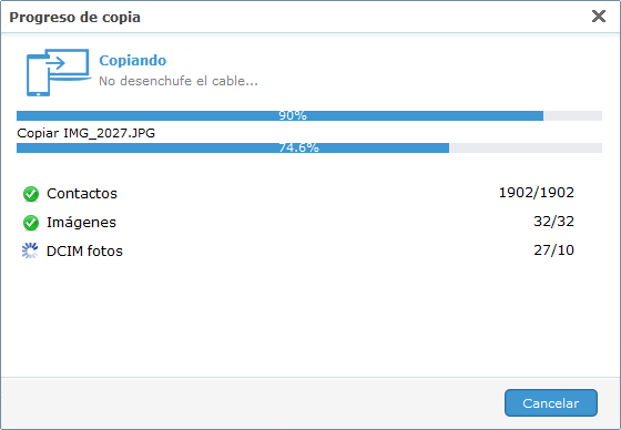 termina la transferencia