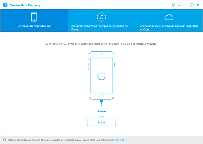 connect ios device to ios data recovery